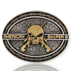 Montana Silversmiths Cover Fire Chris Kyle Attitude Belt Buckle Retail $55 - NEW